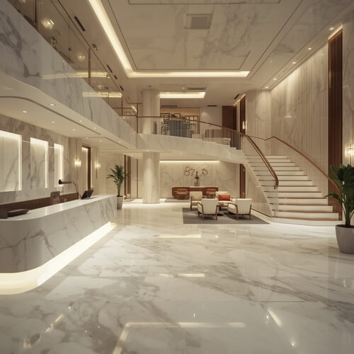 ресепшн из мрамора