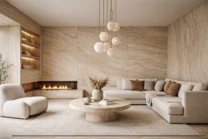 Травертин в интерьере