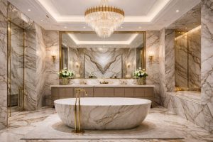 Мрамор в ванной